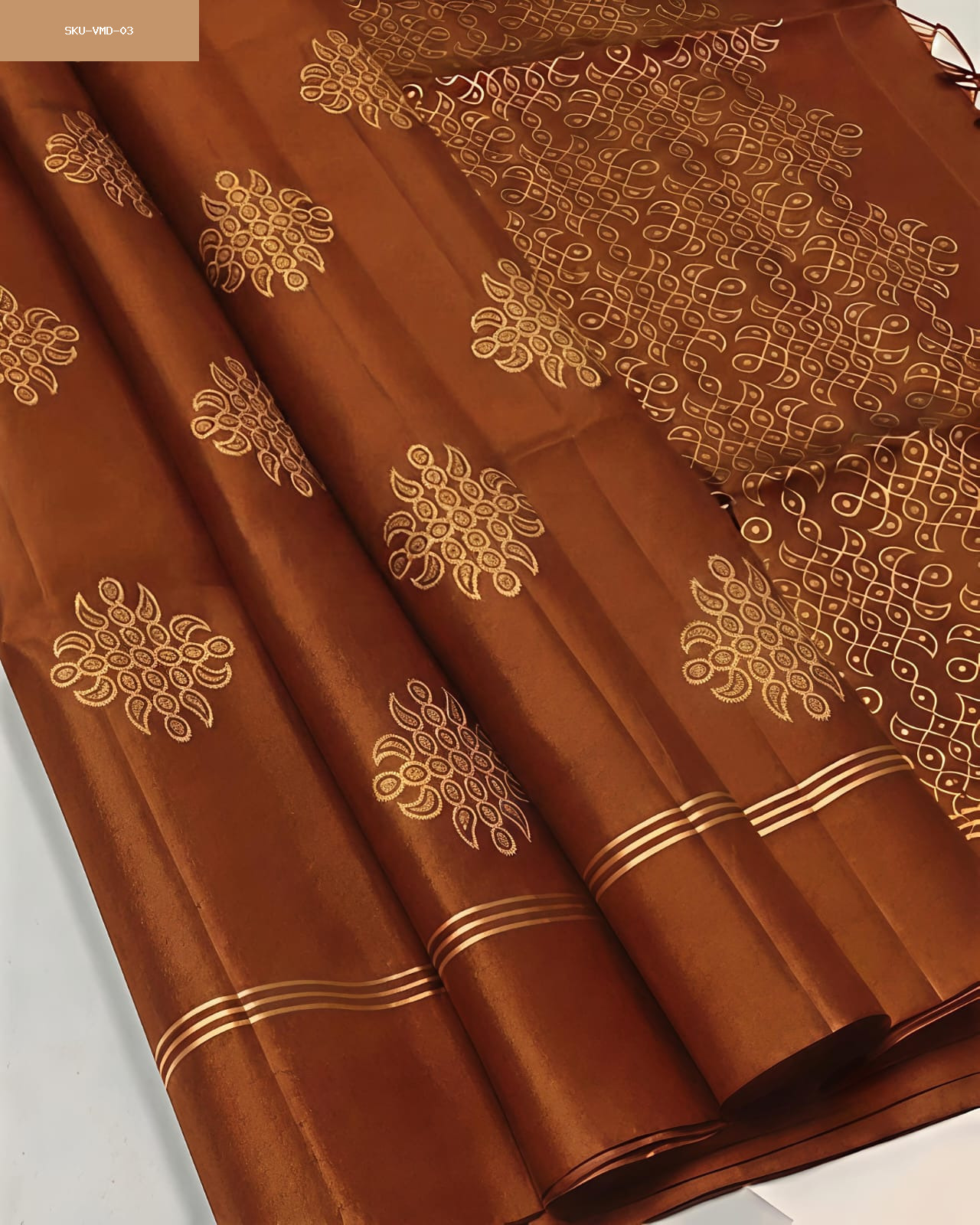 Kolam design soft silk