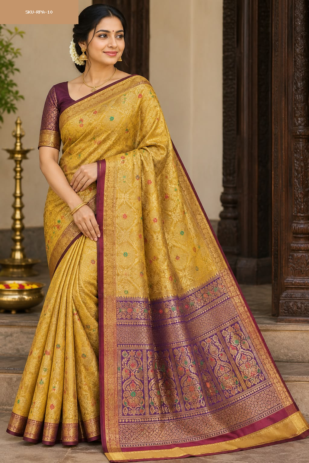 Brocade semi.silk saree