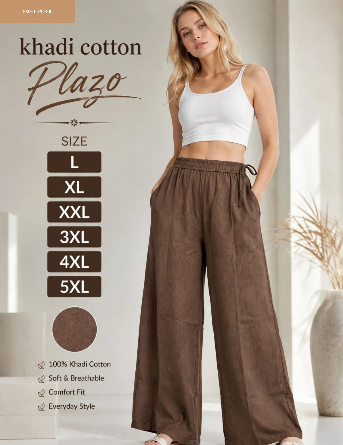 Khadi Cotton Palazzo