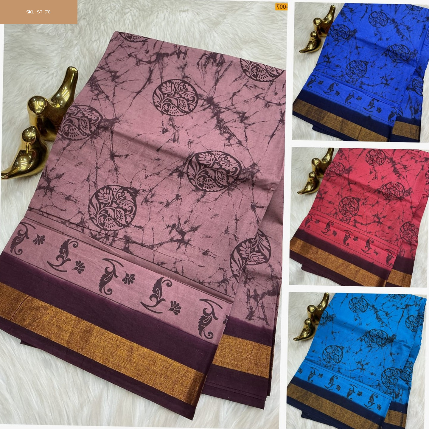 Sungudi cotton printed