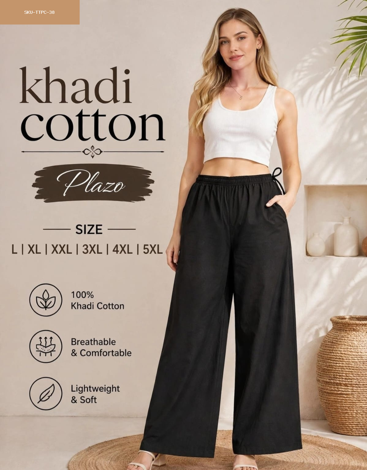Khadi Cotton Palazzo