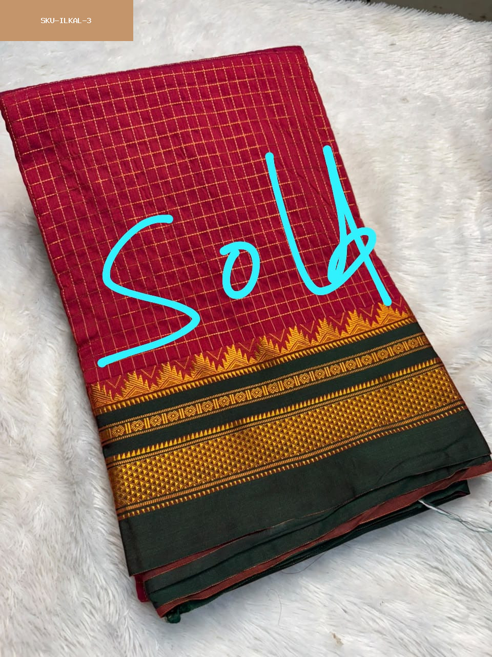 Mercerised Cotton.Silk Checked