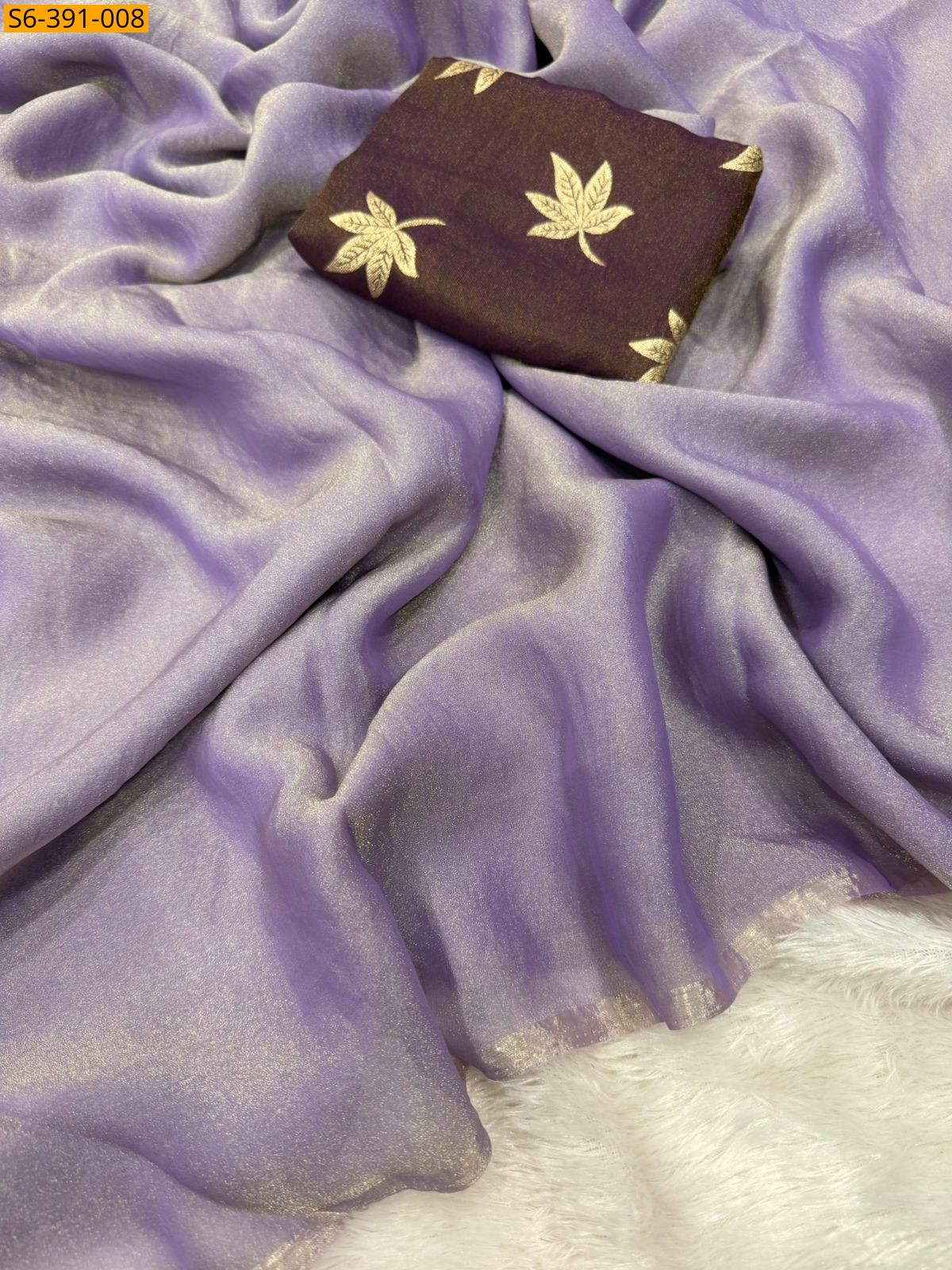 Ancy Moss Chiffon Saree